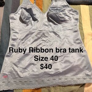 Ruby Ribbon light blue Lace Bra Tank